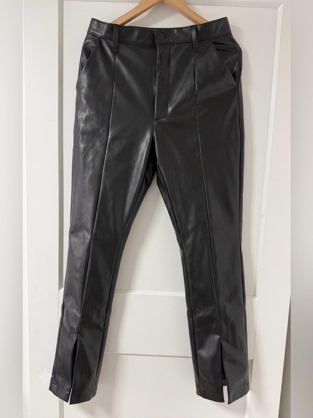 Black Faux Leather Abercrombie Pants